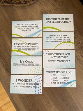 Parking Complaint Cards - Set of 8 😂